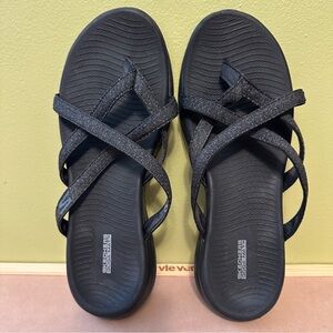 Skechers Womens On-the-Go 600 Dainty Sandal Black Size 11